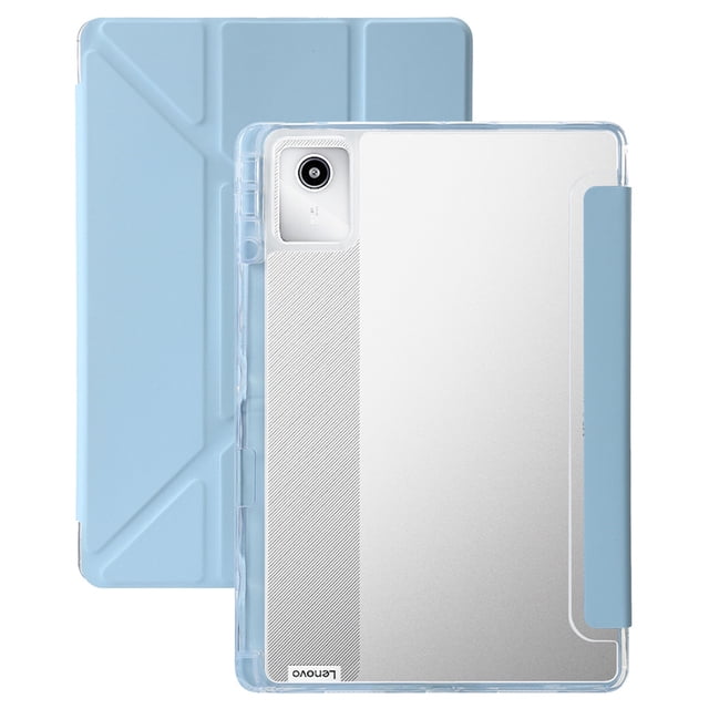 For Lenovo Tab M11 Case Cover Multi-folding Stand Clear Back Magnetic Tablet for Lenovo Xiaoxinpad Xiaoxin Pad 2024 11 inch Case Sky Blue Tab M11 TB330FU