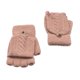 thumbnail image 3 of Greeniant 1 par de guantes de invierno para mantener el calor con solapa, guantes de punto para senderismo al aire libre, mitones sin dedos 2 en 1, rosa Deportes de nieve rosado rojo Greeniant OD000499-06, 3 of 6