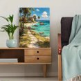 thumbnail image 5 of French Tropical Oasis Canvas Print, Palm Beach Path Oil Painting, Multi-Room Indoor Thanksgiving Wall Decor, 5 of 8