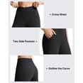 thumbnail image 5 of G4Free EverGoing Athletic Shorts for Women 6" Cross Waist Summer Casual Shorts with Pockets, 5 of 7