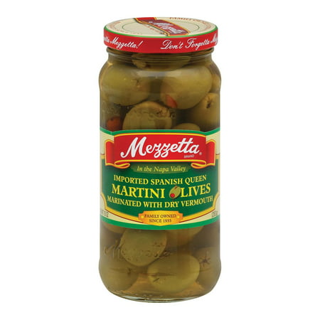 Mezzetta Imported Spanish Queen Martini Olives In Dry Vermouth - Pack of 6 - 10