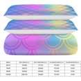 thumbnail image 2 of HAHDAXIA Mermaid Print Bedding Solid Comforter Set for All Seasons,3 Pieces(1 Comforter+2 Pillowcases),Soft Microfiber Bedding Set Twin(86"x70"), 2 of 7
