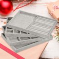 thumbnail image 3 of Jewelry Tray, 4 Pack Stackable Jewelry Display Tray with Lid, Jewelry Organizer for Ring Earring (Light Gray), 3 of 6