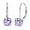 Silver+lavender 1.0 ct, variant on Earrings,1.0ct-2.0ct D Color Brilliant Round Cut Lab Created Diamond Earrings 18K White Gold Plated Sterling Silver Dangle Earrings Moissanite Leverback Drop Earrings