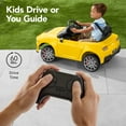thumbnail image 4 of Best Choice Products Kids 12V Electric Ride-On Car Officially Licensed Ford Mustang w/ Remote, LED Lights - Yellow, 4 of 10
