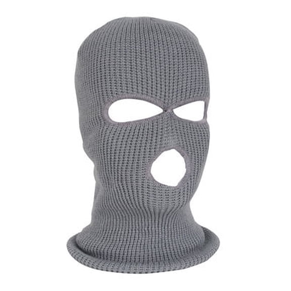 Zhuge Balaclava Mask 3 Holes for Cold Weather, Winter Ski Mask Men's and Women's Thermal Cycle Mask (Gray)