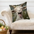 thumbnail image 5 of TanSiDing Cute Sheep Pillowcase Plush Animal Throw Pillow Cover Soft Nylon Decorative Accent Pillow for Home Decor Living Room Bedroom Sofa 17.72in, 5 of 6