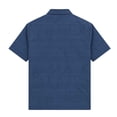 thumbnail image 4 of SERTG Boys Hawaiian Print Short Sleeve Shirt Turndown Collar Button Down Casual Top For Boys 3-15 Years Old Summer Fashion Shirt, 4 of 8