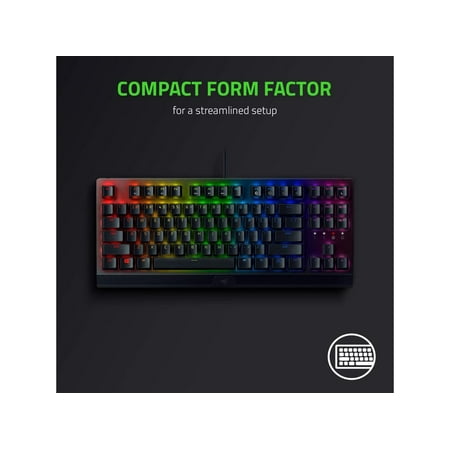 Razer - BlackWidow V3 TKL Wired Mechanical Gaming Yellow Linear Switch Keyboard with RGB Backlighting - Black