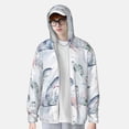 thumbnail image 4 of Kll Sea Animals Print Men'S Women’s Upf 50+ Sun Protection Outdoor Hoodie Jacket Long Sleeve Fishing Hiking Performance Shirt- Small, 4 of 8