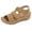 Khaki, variant on AUDeals Women Orthopedic Wedge Sandals, Open Toe Ankle Strap Platform Shoes, Arch Support Massage Sole Comfort Footwear for Outdoor Summer Walking (Black, 7)