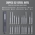 thumbnail image 5 of WORKPRO Mini Electric Screwdriver 20 in 1, Magnetic Rechargeable Precision Screwdriver Kit with S2 Steel Bits, Max 4.0V Cordless Screwdriver Kit for Phone Laptop Camera Repair, 5 of 9