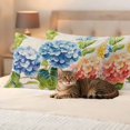 thumbnail image 3 of Spring Pastoral Floral Pillow Covers 2 Pack Blue Yellow Flowers Linen Texture Pillowcase Waterproof Outdoor Throw Pillow Cover for Patio Balcony Rectangular Cushion 20”x12”, 3 of 9