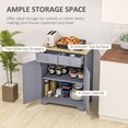 thumbnail image 4 of Sideboard Buffet Cabinet with 2 Doors & 2 Drawers, Adjustable Shelf Kitchen Storage Cabinet for Dining Room, Living Room, Coffee Bar, Gray, 4 of 9