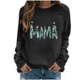 thumbnail image 1 of Xuyuer Women Long Sleeve Mama Sweatshirts Oversized Crewneck Pullover Hoodless Casual Knit Graphic Mom Tops, 1 of 5