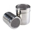 thumbnail image 1 of Paquete de 2 cocteleras, dispensador de tamiz, recipiente de acero inoxidable para canela, harina, azúcar en polvo, bicarbonato de sodio, cacao, maicena, etc., 1 of 5