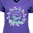 thumbnail image 4 of Inktastic I Love Being a Great Grandma- Circle of Hearts Women's V-Neck T-Shirt, 4 of 5