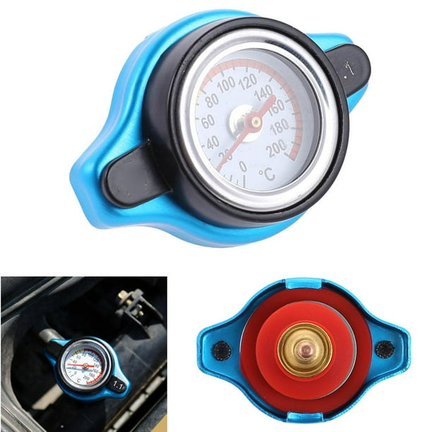 Tapón de radiador de coche de cabeza pequeña, medidor de temperatura del agua, indicador termostático (1,1 bar) Likrtyny Accesorios para autos y motos