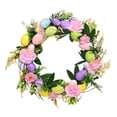 thumbnail image 4 of Guirnalda de huevos de Pascua, guirnalda navideña, corona redonda de flores artificiales, decoración de primavera y Pascua para puerta delantera, 4 of 8