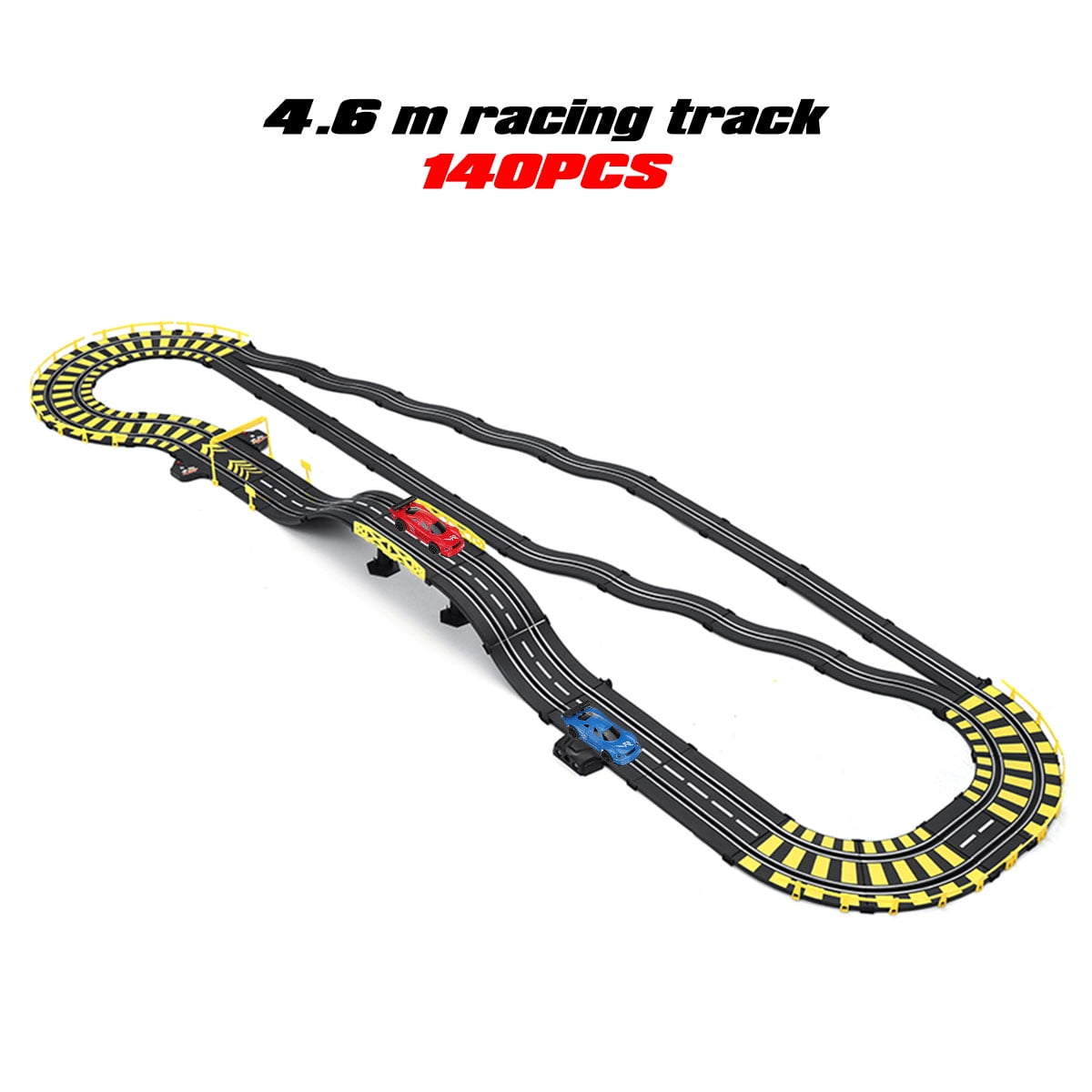 HaveFun Electric Car Race Car Track Set,Including 2 controllers, 2