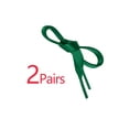 thumbnail image 3 of INSPIRE CHIC Unisex Solid Color Flat 0.4'' Wide Ribbon Shoelaces 2 Pairs 90cm/35.4" Dark Green, 3 of 6