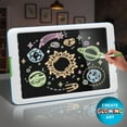 thumbnail image 3 of Discovery Kids Neon Glow Drawing Easel w/Color Markers, Built-in Kickstand/Wall Mount, Choose from 6 Light Modes, Easy to Clean/Washable, Wide Screen, Flat Storage, Great for Children, Multicolor, 3 of 9