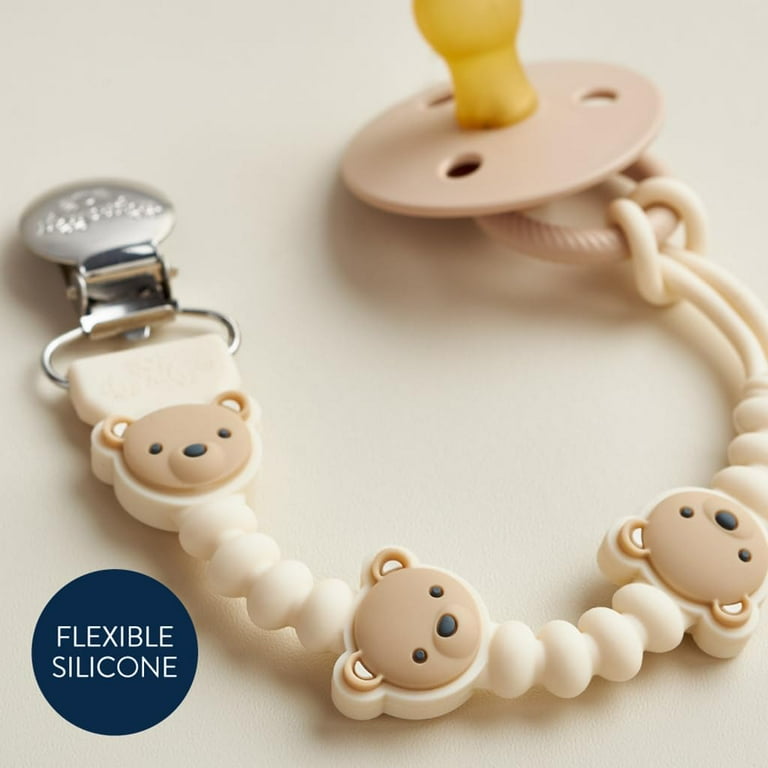 Itzy Ritzy Itzy Paci Strap Plus™ Taupe Bears - Walmart.com
