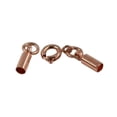 thumbnail image 4 of 12pcs Round Spring Clasp Tube Bell Ends Jewelry DIY 4mm - Rose Gold, 4 of 6