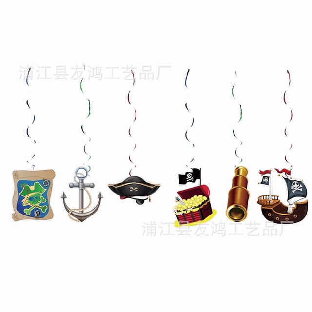 Pirate Birthday Party Decoration Supplies Disposable Tableware Set Pirate Treasure Map Backdrop Cup Birthday Party For Boys Kid