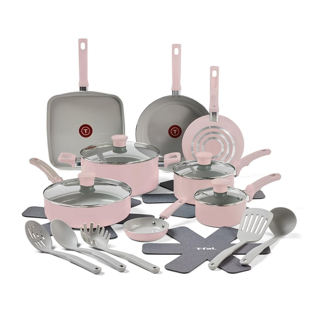 Cookware Set T-Fal Refresh Ceramic 20 Piece w/ Non-Stick