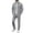 Gray, variant on 2 Piece Outfits for Men Solid Crewneck Pullover Sweatshirt and Pants Set with Pockets Long Sleeve Casual Two Piece Tracksuit