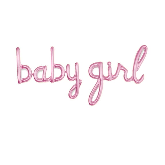 Air-Filled Lowercase Letter 'baby girl' Backdrop Balloon Banner
