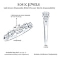 thumbnail image 5 of Rosec Jewels Round Diamond Promise Engagement Ring - 0.50 Carat Lab Diamond - EF-VS Quality, 18K White Gold, US 5.00, 5 of 8