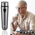 thumbnail image 2 of Afeitadora eléctrica portátil - La mejor afeitadora recargable por USB con carga rápida inalámbrica compacta Cortapelos nasal y para bigote para uso húmedo y seco, 2 of 2