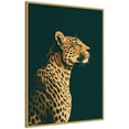 thumbnail image 4 of Kate and Laurel Framed Canvas Wall Art Print Emerald Gilded Cheetah by The Creative Bunch Studio, 28 x 38 Sylvie Bright Gold Frame, Modern Contemporary, Animal Art for Wall Decor, 4 of 8