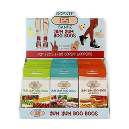 DM Merchandising 2338765 Oopsie Bandz Yum Yum Boo Boos Bandages - Case of 24