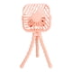 thumbnail image 3 of Ventilador de escritorio con 3 velocidades, luz LED, trípode flexible, portátil, para cochecito de bebé, cuadrado, rosa, 3 of 14