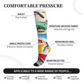 thumbnail image 4 of Picia Colorful Abstract Bumper Cars Printed Sports Compression Socks - 15-20mmHg Graduated Compression, High-Performance Soft and Breathable Socks for Men and Women, 4 of 5