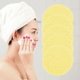 thumbnail image 3 of Unique Bargains 5 Pcs Compressed Facial Sponge Reusable Round Reusable Cleansing Puff Yellow, 3 of 5