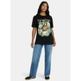 thumbnail image 2 of Smashing Pumpkins Women's Front Back Graphic Band Tee with Short Sleeves, Sizes XXS-XXL, 2 of 5