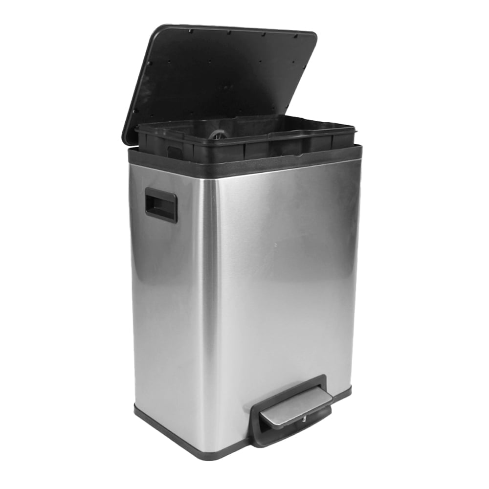 10.5 Gallon Stainless Steel Rectangular Kitchen Step Trash Can