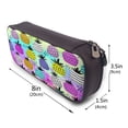 thumbnail image 3 of Lsque Graffiti Pineapples Printed Big Capacity PU Leather Pencil Case Large Pencil Pouch Stationery Pen Bag Pencil Holder for Teen, 3 of 6