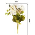 thumbnail image 3 of Enova Home 20" Tall Mixed Artificial Roses and Hydrangea Faux Flowers Bush for Home Office Wedding Vase Decoration (Beige), 3 of 3