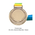 thumbnail image 5 of Medalla Ganadores Metal Plateado 6 5 Cm para Competición Escolar Deportiva (Plata), 5 of 5