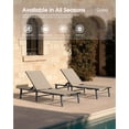thumbnail image 4 of Harbweb Outdoor Lounge Chair for Pool, Aluminum Chaise Lounge Chairs with 5-Position Recliner, No Assembly Patio Lounge Chair for Backyard, Poolside, Deck, Lawn (Khaki), 4 of 8