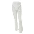 thumbnail image 5 of Zylarhe Women's Pants Women's Casual Wide Leg Pants Soft Mesh Fabric Comfortable Elastic Waist Trendy Solid Design Loose Fit Breathable Lightweight, 5 of 5