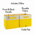 thumbnail image 6 of RiverRidge Kids 2pc Two-Tone Collapsible Cube Fabric Storage Bins with Handles - Yellow, 6 of 9