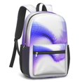 thumbnail image 3 of 17 Inch Lightweight Backpack,PVC Waterproof Oxford Fabric, Ergonomically Designed, with Large Capacity, Abstract Geometric Print, 3 of 5