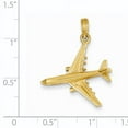 thumbnail image 3 of Finest Gold 14K Yellow Gold 3-D Jet Pendant, 3 of 3