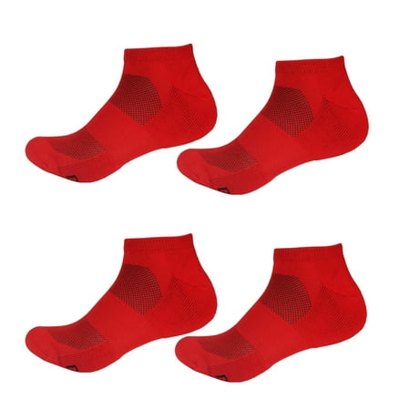 

Women s Rayon from Bamboo Fiber Colored Sports Superior Wicking Athletic Ankle Socks - Cherry Red - 4prs Size 4-9